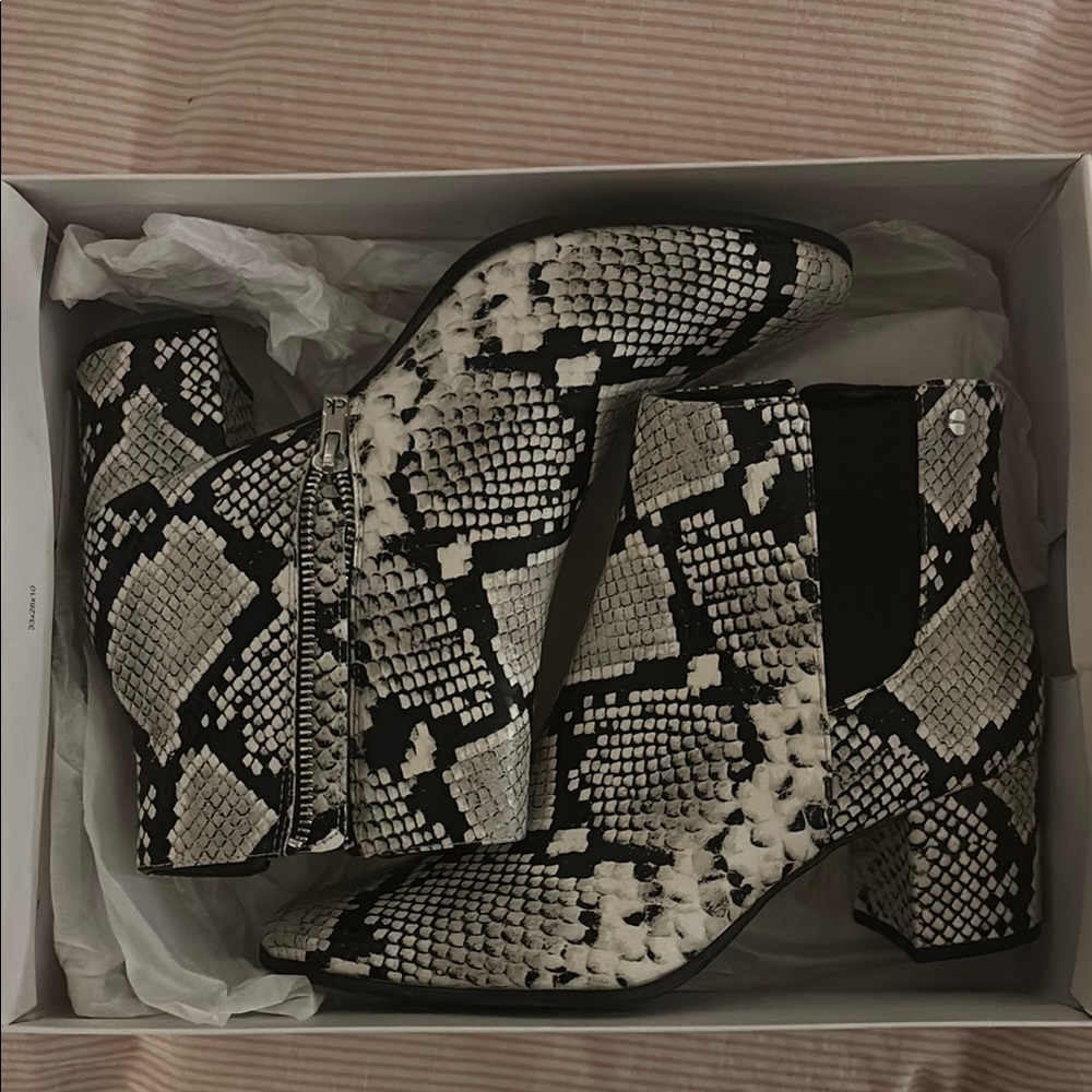 Snakeskin Ankle Boots